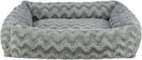 TRIXIE Orthopedisch hondenbed Vital Loki 80 × 60 cm in grijs - hoogwaardig hondenkussen met traagschuim - hondenmand voor middelgrote honden - gewrichtsvriendelijk en ontlastend - 37932