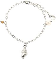 MH Bijoux bedelarmband Shellz dames RVS zilver MH Bijoux bedelarmband Shellz dames RVS zilver