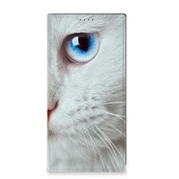 Samsung Galaxy S23 Ultra Hoesje maken Witte Kat - thumbnail