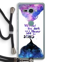 Stars quote: Sony Xperia XZ2 Compact Transparant Hoesje met koord