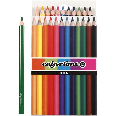 Colortime kleurpotloden Jumbo 5 mm vulling multicolor 12 stuks Colortime kleurpotloden Jumbo 5 mm vulling multicolor 12 stuks
