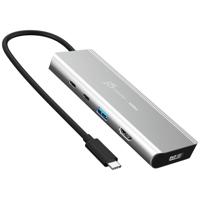 j5create JCD401-N USB-C (USB 3.2 Gen 2) multiport hub 4 poorten Zilver - thumbnail