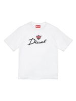 Diesel Kids t-shirt en coton à logo brodé - Blanc