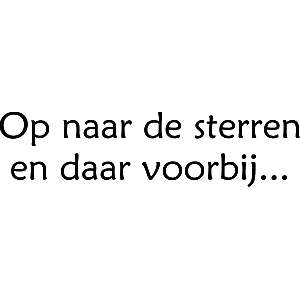 Op naar de sterren - Muursticker