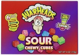 Warheads Warheads - Chewy Cubes Box 113 Gram 12 Stuks