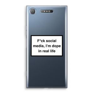 I'm dope: Sony Xperia XZ1 Transparant Hoesje