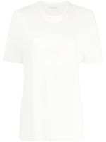 Saint Laurent t-shirt en coton à logo brodé - Blanc