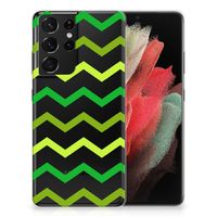 Samsung Galaxy S21 Ultra TPU bumper Zigzag Groen