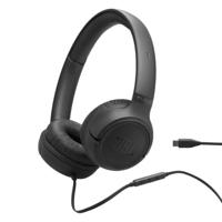 JBL Tune 530 C Comfort Fit bedrade on-ear koptelefoon met microfoon, JBL Pure Bass-geluid, EQ-presets, USB-C-connectiviteit, opvouwbaar ontwerp en knoopresistente kabel, zwart