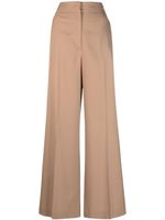 Fabiana Filippi pantalon ample à plis marqués - Marron