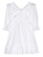 TWINSET Kids robe à détail de pompon - Blanc