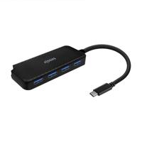 AISENS - A109-0715 - Hub USB 3.1 USB-C, USB-C/M-4XType A/H, zwart, 15cm