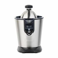 H.Koenig Elektrische Citruspers met professionele pershendel AGR80, 160W, BPA-vrij, Roestvrijstaal, Snel, Automatisch, Stil, Anti-druppel, Vatwasser bestendig, geschikt voor Citrusvruchten, Zilver