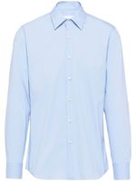 Prada long-sleeved poplin shirt - Bleu - thumbnail