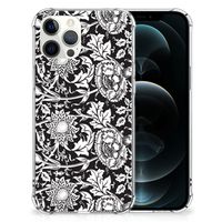 iPhone 12 Pro Max Case Black Flowers