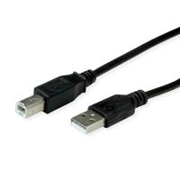 ROLINE RM USB 2.0 kabel, type A-B, zwart, 1,8 m