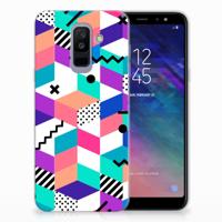 Samsung Galaxy A6 Plus (2018) TPU Hoesje Blokken Kleurrijk