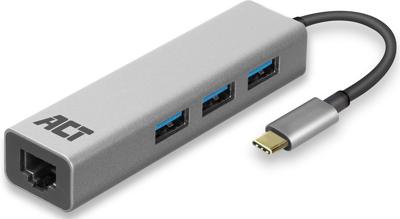 ACT AC7055 interface hub USB 3.2 Gen 1 (3.1 Gen 1) Type-C 5000 Mbit/s Grijs ACT AC7055 interface hub USB 3.2 Gen 1 (3.1 Gen 1) Type-C 5000 Mbit/s Grijs
