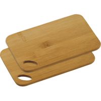 2x Bamboe houten snijplanken 14 x 22 cm