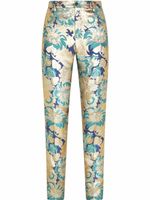 Dolce & Gabbana pantalon de costume à motif jacquard - Jaune - thumbnail