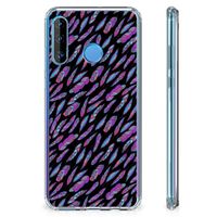 Huawei P30 Lite Doorzichtige Silicone Hoesje Feathers Color - thumbnail