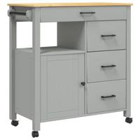 vidaXL Keukentrolley MONZA 84x40x90 cm massief grenenhout, groentenkar, keuken opberg trolley, theekar, keuken trolley, trolley keuken, serveerkast