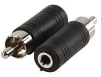 Valueline AC-008 - kabel-interface-/gender-adapter (3.5mm, RCA-connector/vrouwelijke connector, zwart)