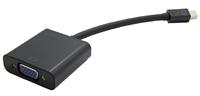 VALUE Mini DisplayPort - VGA Adapter, Mini DP stekker naar VGA-bus I Full HD I zwart