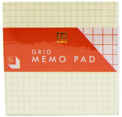 Suck UK memoblok ruiten 7,4 x 1,1 cm papier geel