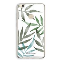 Tropical watercolor leaves: Huawei Ascend P8 Lite (2017) Transparant Hoesje - thumbnail