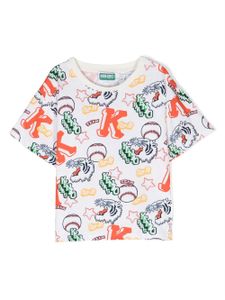 Kenzo Kids t-shirt en coton à imprimé graphique - Blanc