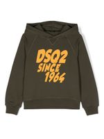 DSQUARED2 KIDS hoodie en coton à logo imprimé - Vert