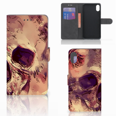 Telefoonhoesje met Naam Apple iPhone Xs Max Skullhead Telefoonhoesje met Naam Apple iPhone Xs Max Skullhead