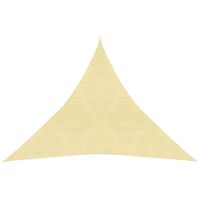 Zonnezeil 160 g/m 4,5x4,5x4,5 m HDPE beige