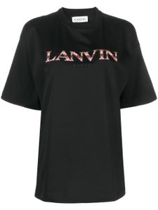 Lanvin t-shirt à logo brodé - Noir