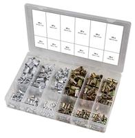 KS Tools 970.0630 Assortiment blindklinkmoeren, staal + aluminium, M3x9mm-M10x21mm, 300-dlg