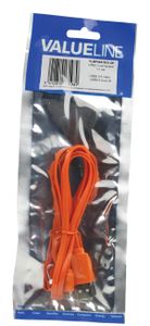 Valueline 1m, USB 2.0 A - Micro B USB-kabel USB A Micro-USB B Oranje