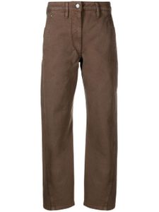 LEMAIRE pantalon droit à coupe courte - Marron