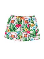 MC2 Saint Barth Kids short de bain à imprimé graphique - Vert