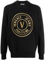 Versace Jeans Couture sweat en coton à logo brodé - Noir