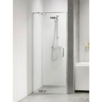 Douchedeur Sealskin Get Wet Custom Nisdeur Swingdeur Links 90x195cm Zilver Hoogglans Helder Glas