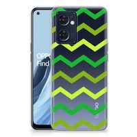 OPPO Reno 7 5G | Find X5 Lite TPU bumper Zigzag Groen