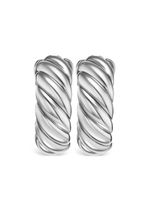 David Yurman créoles Sculpted Cable en argent sterling - thumbnail