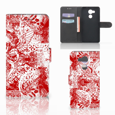 Telefoonhoesje met Naam Huawei Mate 8 Angel Skull Rood Telefoonhoesje met Naam Huawei Mate 8 Angel Skull Rood