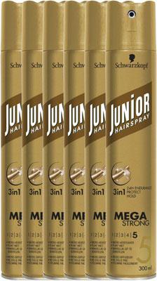 Schwarzkopf Junior Mega Strong Hairspray 5 - Voordeelverpakking 6x300ml Schwarzkopf Junior Mega Strong Hairspray 5 - Voordeelverpakking 6x300ml