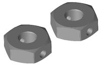 Team Corally Wheel Hex Adapter - Rear - Aluminium - 2pcs (C-00250-078) - thumbnail