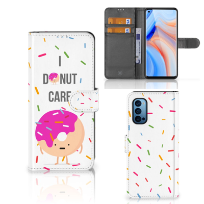 OPPO Reno 4 Pro 5G Book Cover Donut Roze OPPO Reno 4 Pro 5G Book Cover Donut Roze