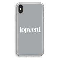 Topvent Grijs Wit: iPhone XS Transparant Hoesje