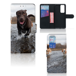 OPPO Find X3 Neo 5G Telefoonhoesje met Pasjes Honden Labrador