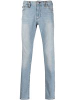 Philipp Plein jean slim à plaque logo - Bleu